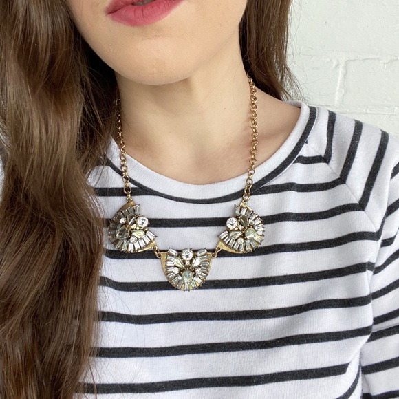 "Tenley" Necklace || Clear Crystal Statement - Picture 11 of 13